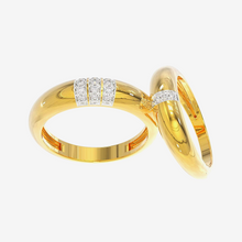 Gold & Diamond Bloom Zirconia